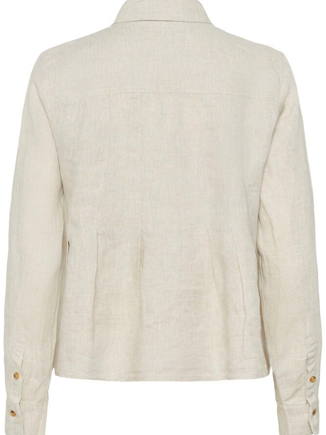 DILANA IW PLEATED SHIRT, Ecru