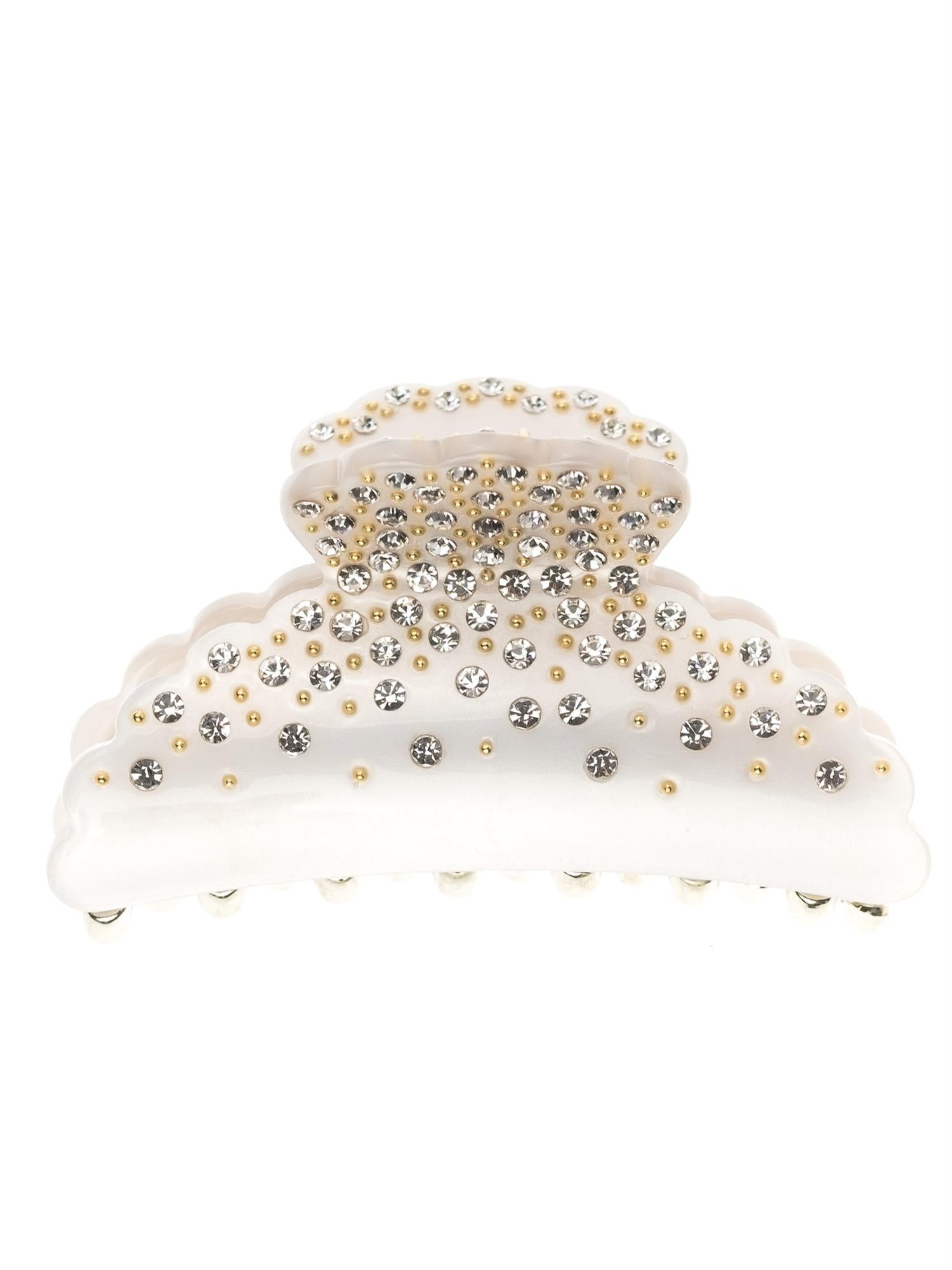 Crystal Hair Claw Large, White
