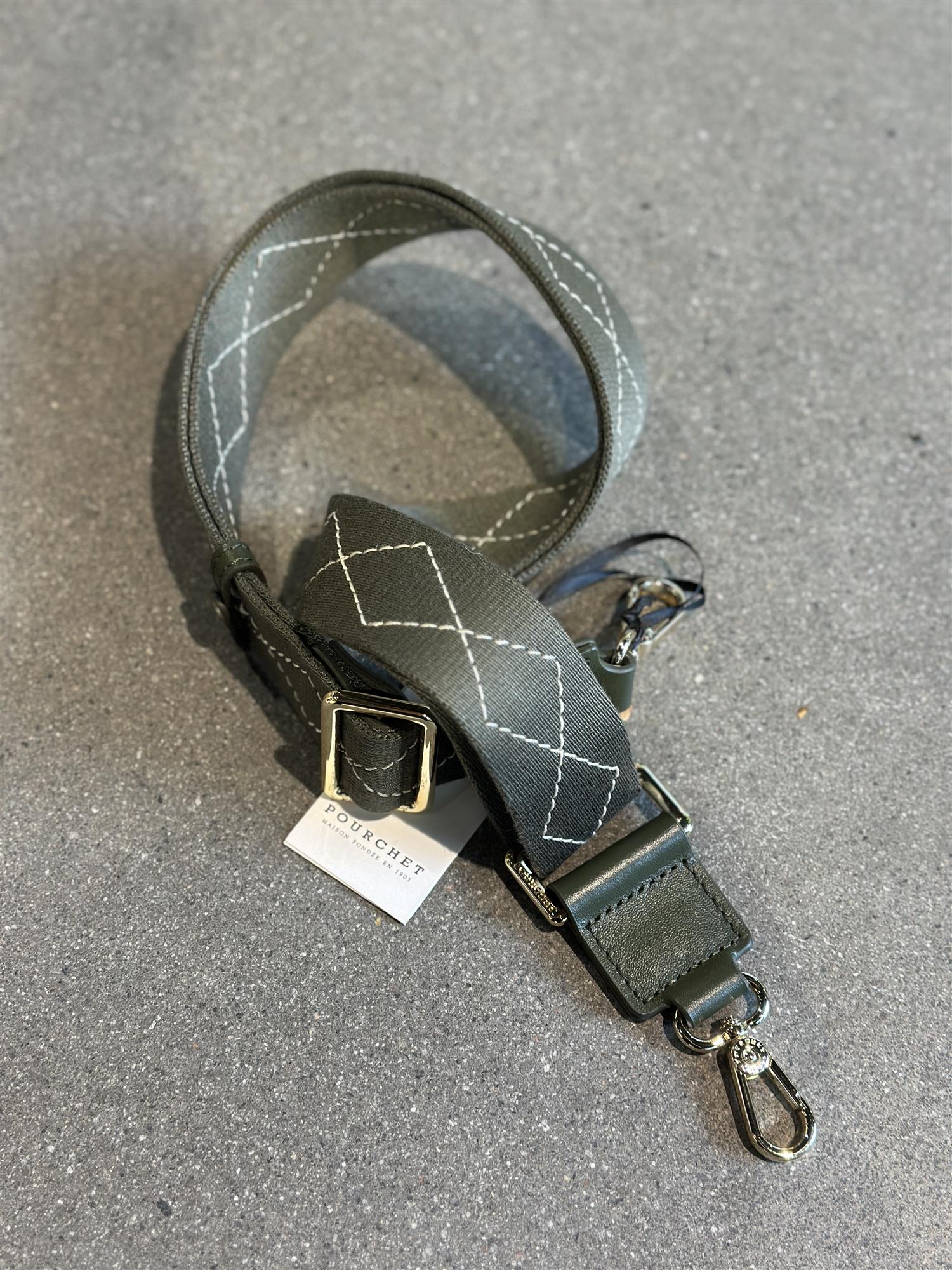 Weaved cotton strap, Green