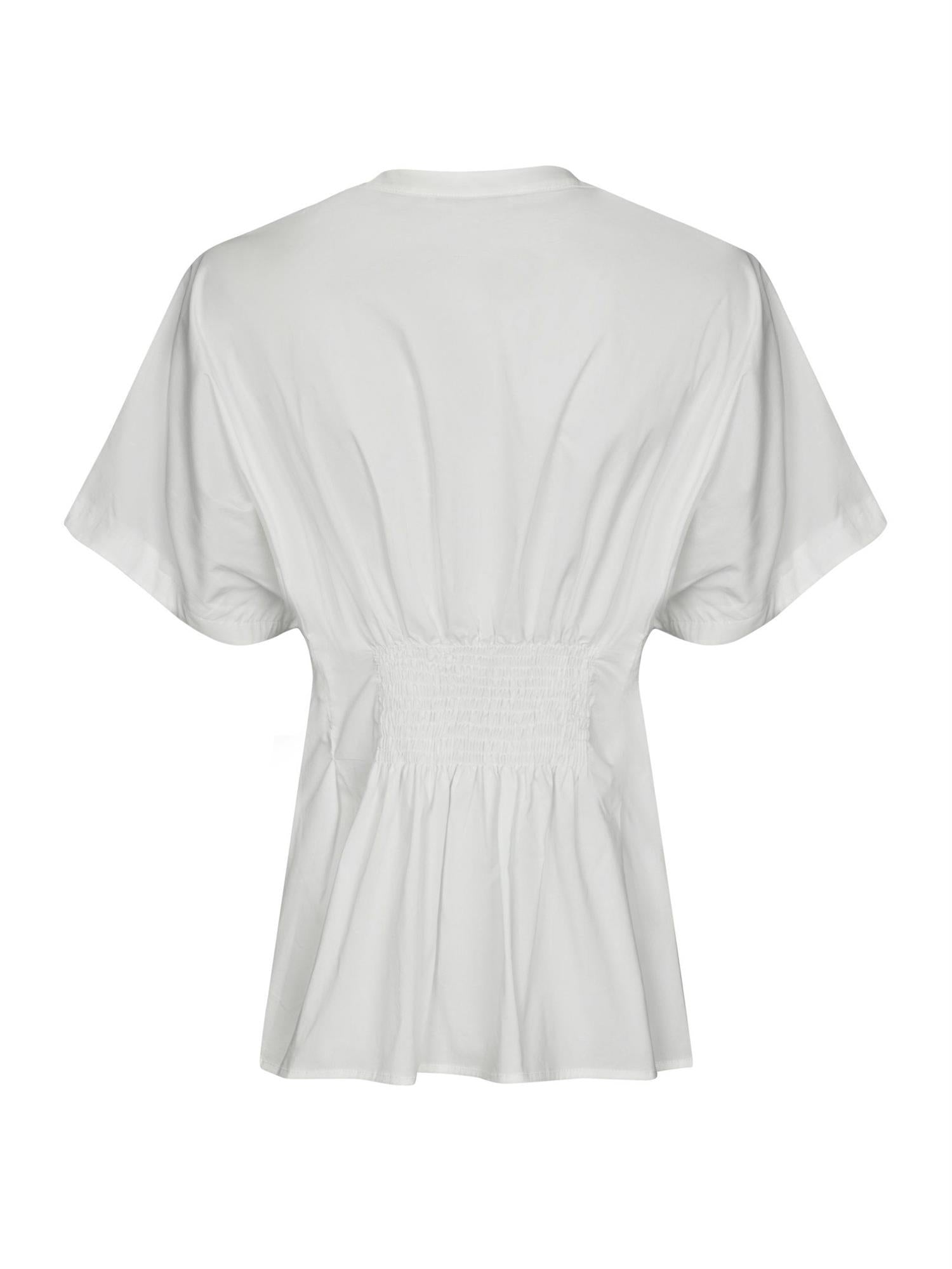 Adamma Poplin Blouse, White