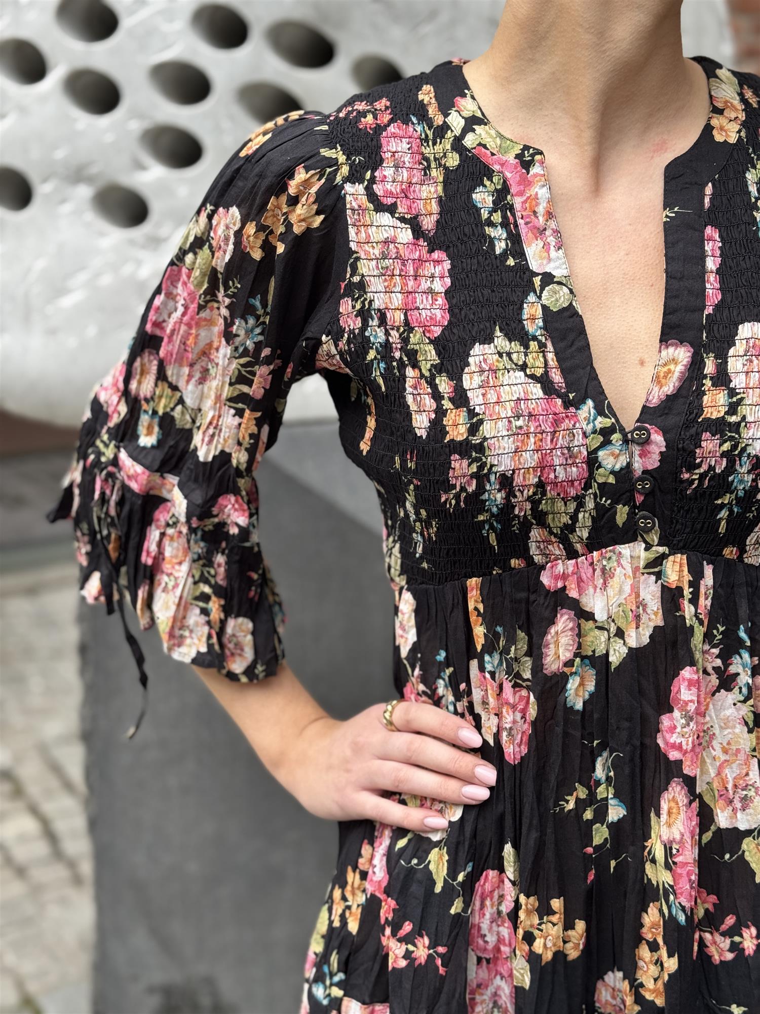 Twisted Maxi Dress, Midnight Blossom