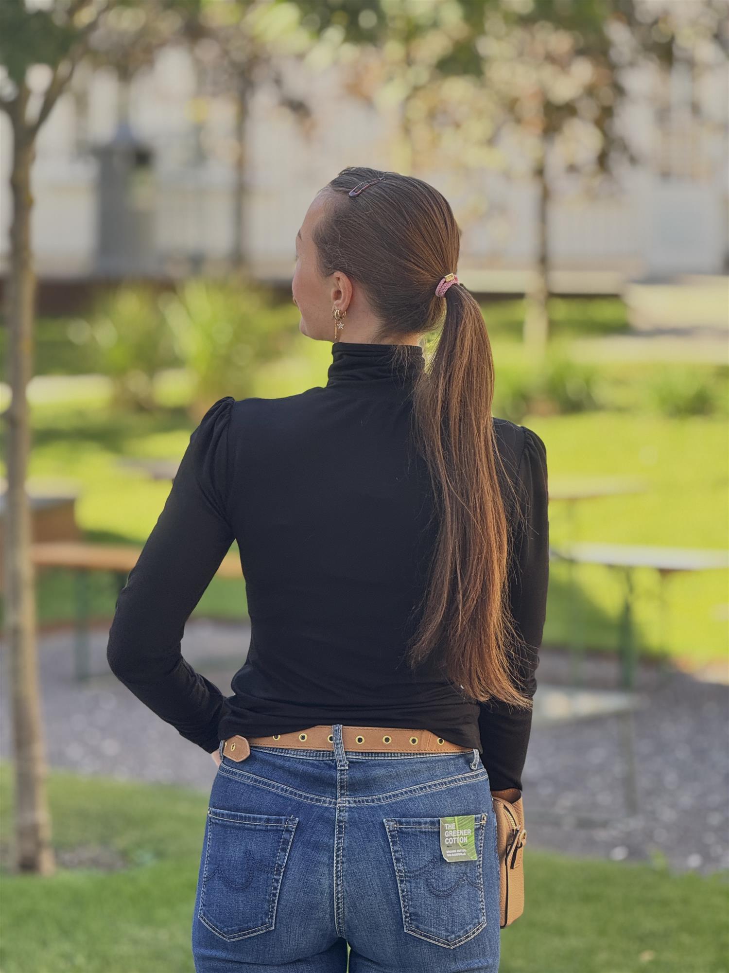 Jersey Turtleneck, Black