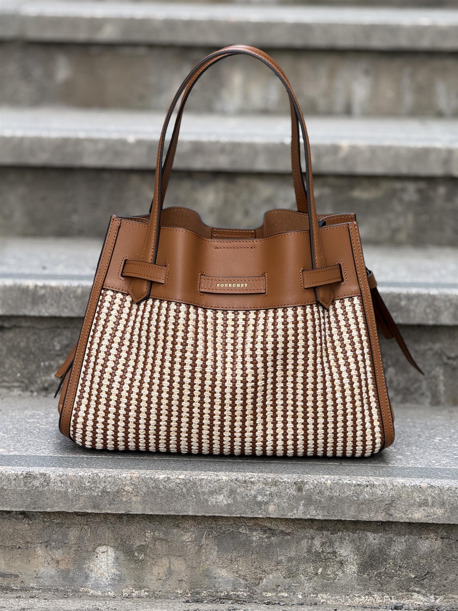 Blossom Large, Camel/ White