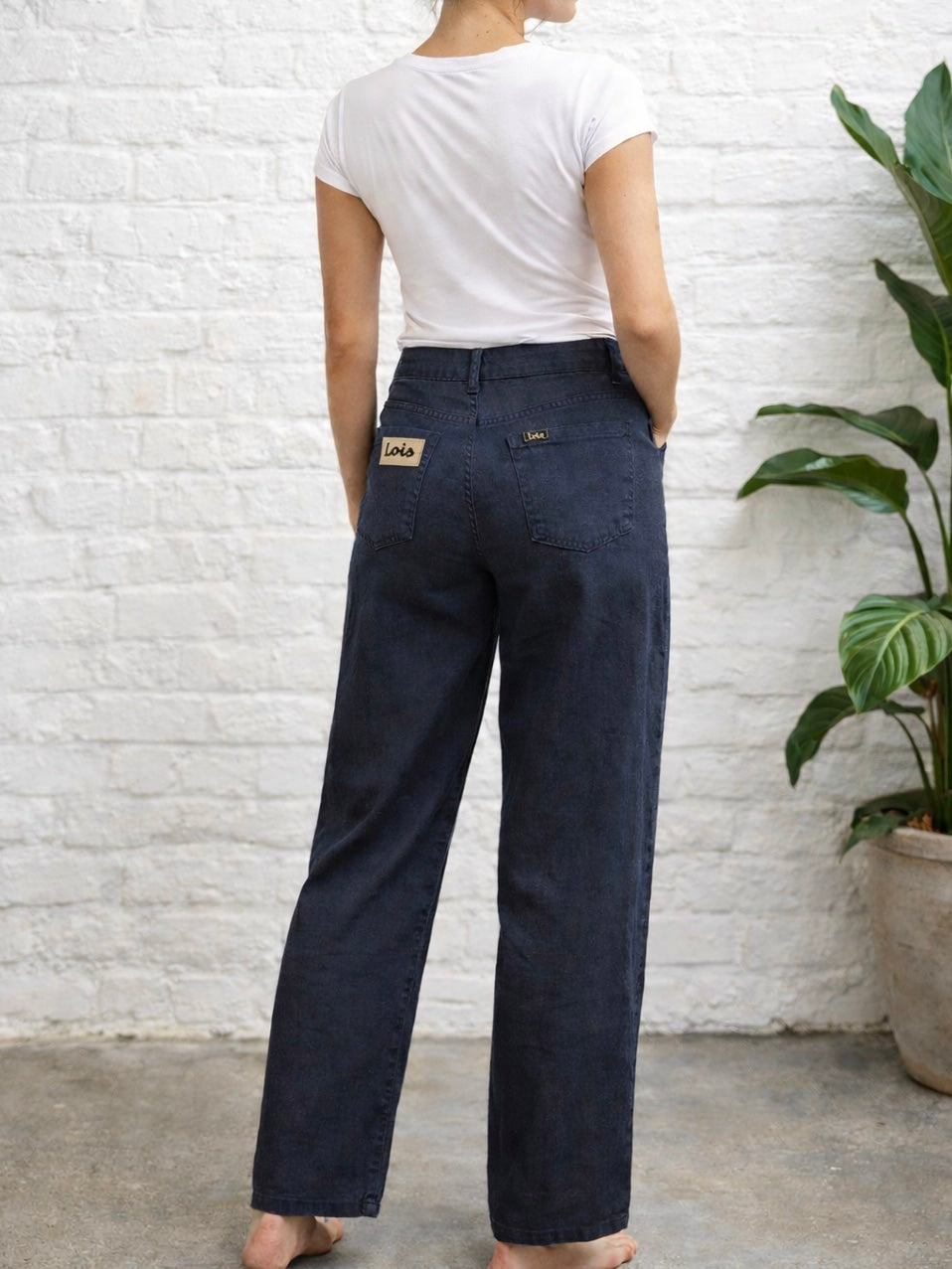 Culotte linen, Navy