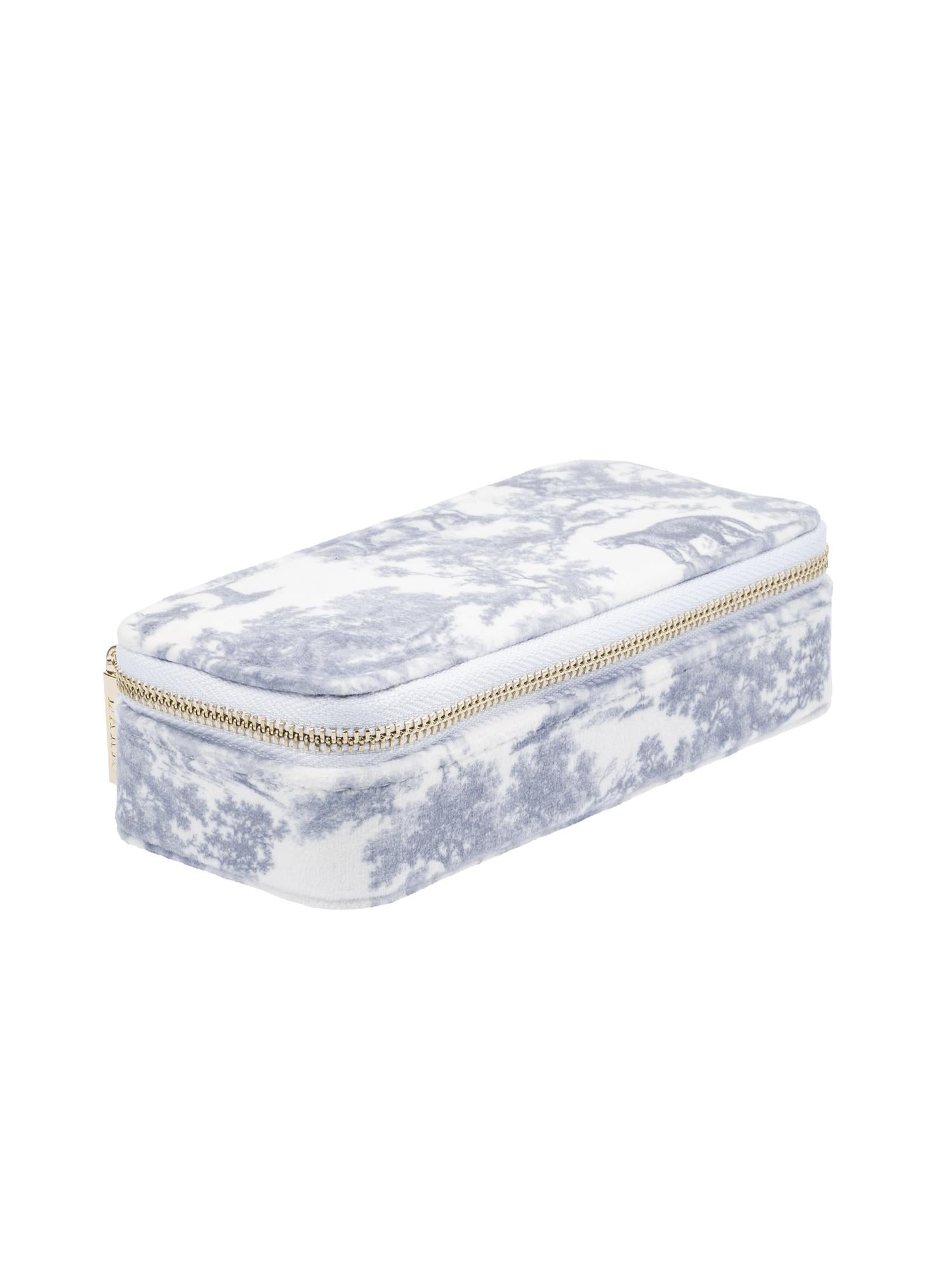 Velvet Jewellery Box Mini, Blue Savannah