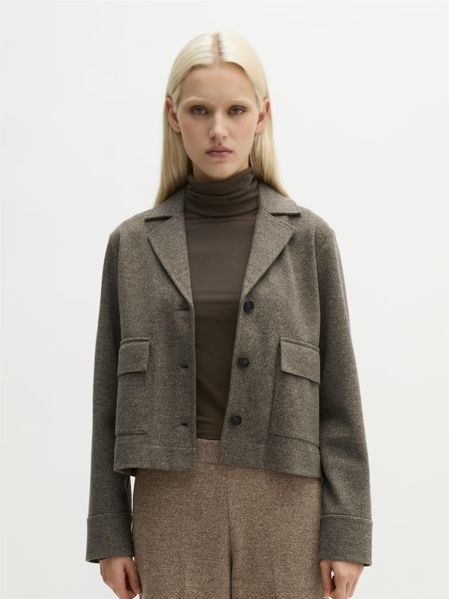 Jersey Blazer, Dark Brown