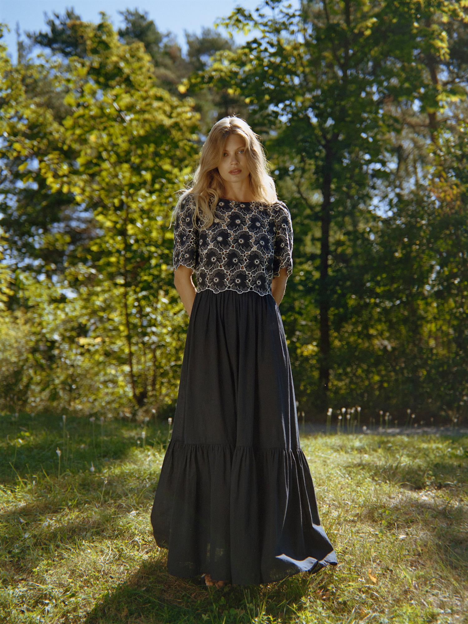 Broderie Anglaise Maxi Dress