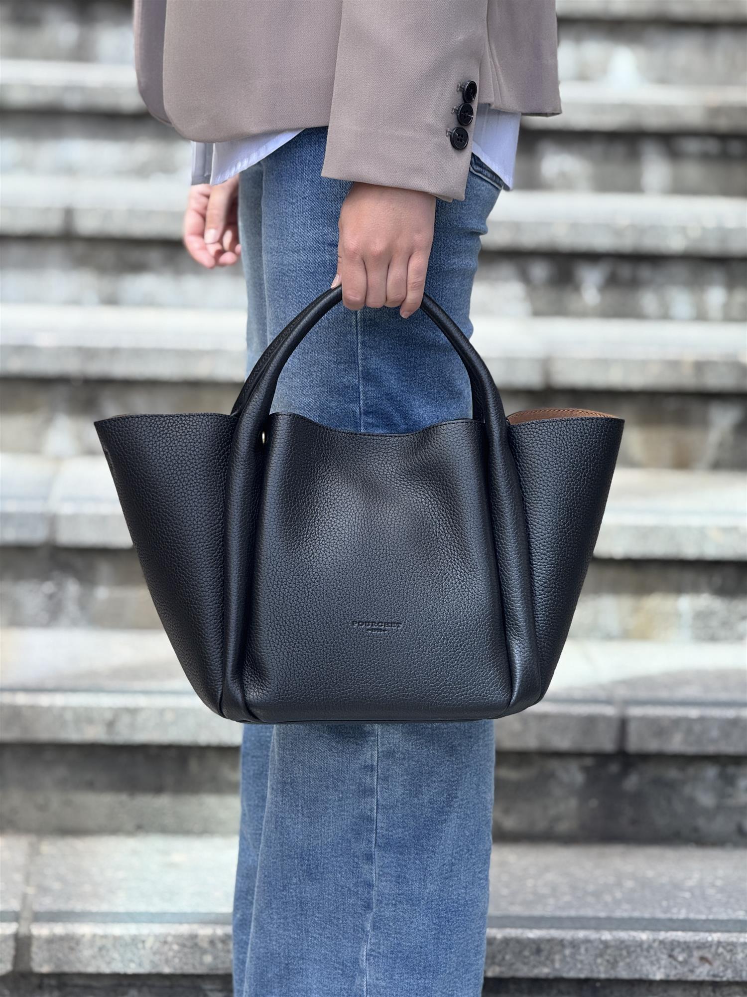 Citrouille Satchel bag,Large Black