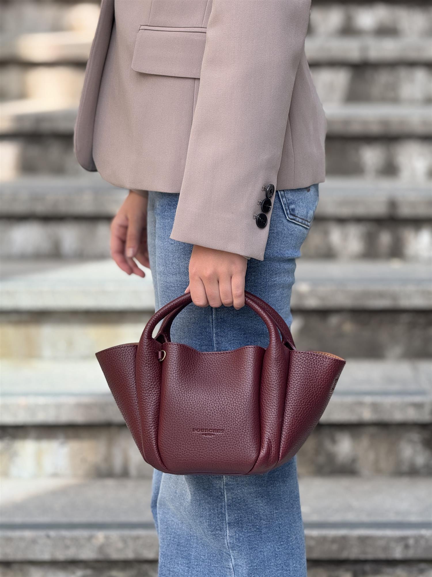 Citrouille small, crossbody, Bordeaux