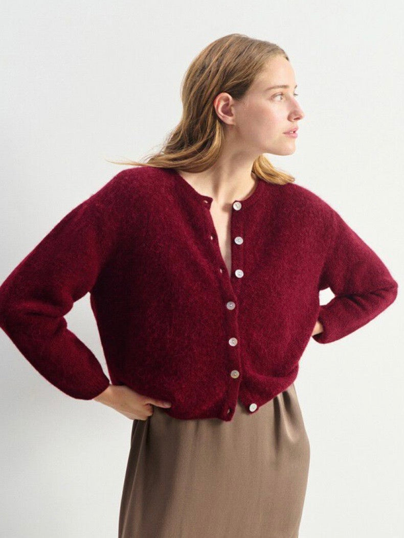 Vitow cardigan, Burgunder