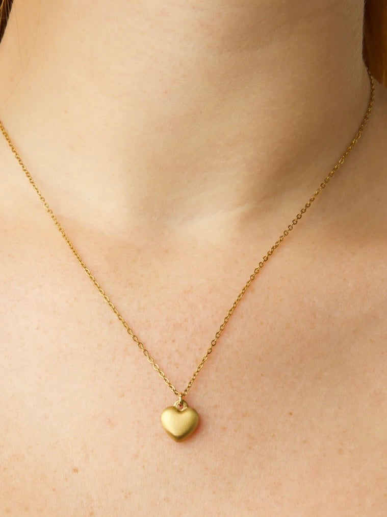 Bellamy - Heart Necklace Stainless Steel - Gold