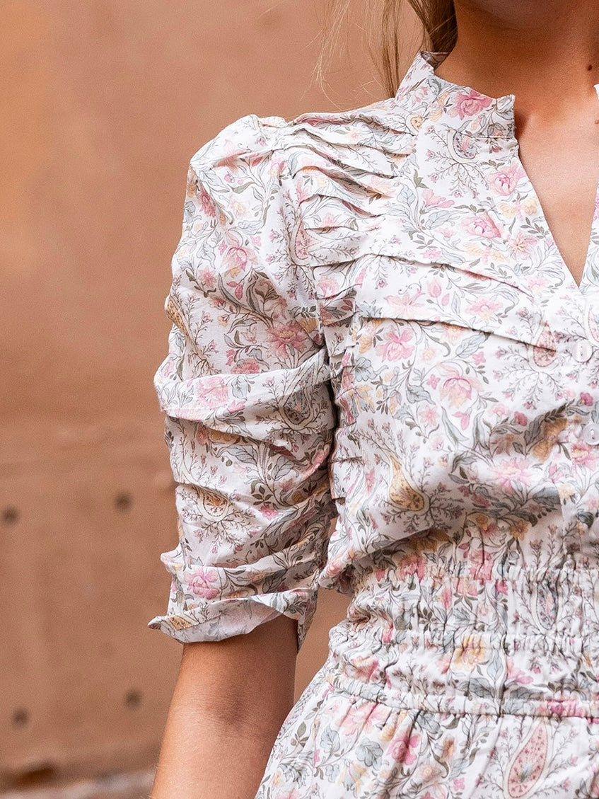 Millie Dress, Pink Garden