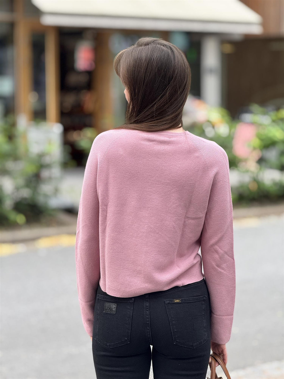 Pullover, V-Neck, Misty Rose