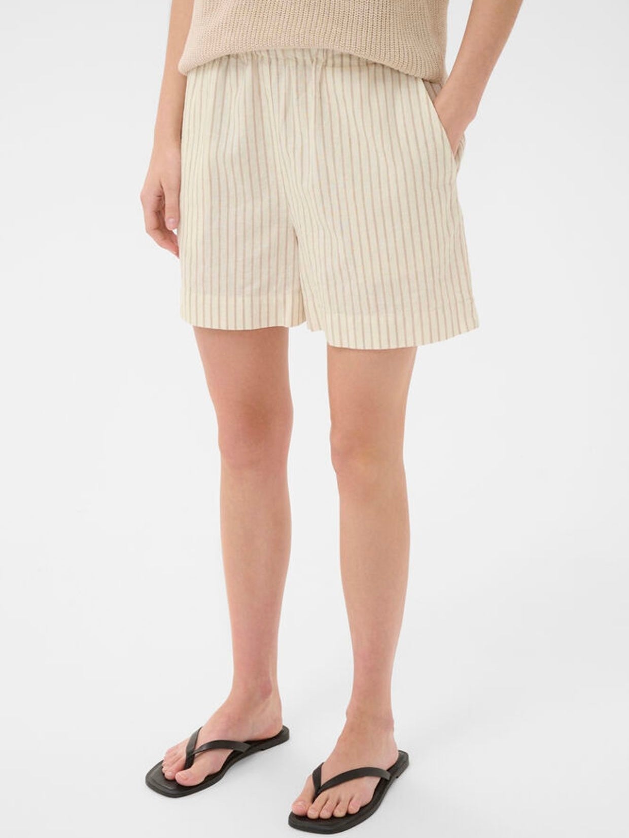 Rigge PW Shorts, Natural Stripe