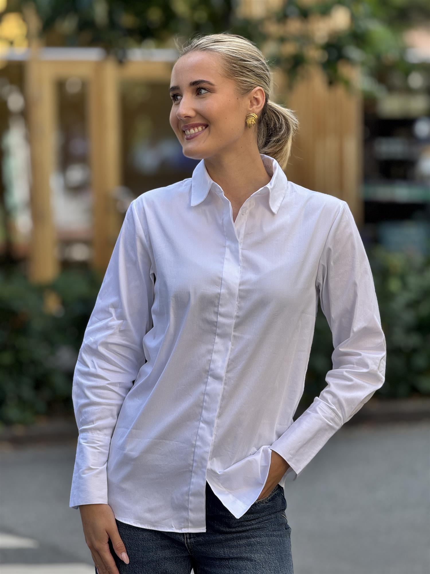 Bettina Classic Shirt, White