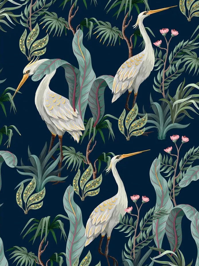 White Cranes Postcard