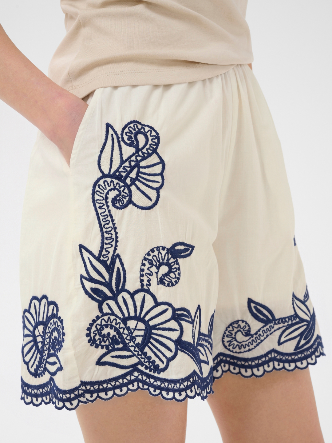 Bitja PW Shorts, White/Blue