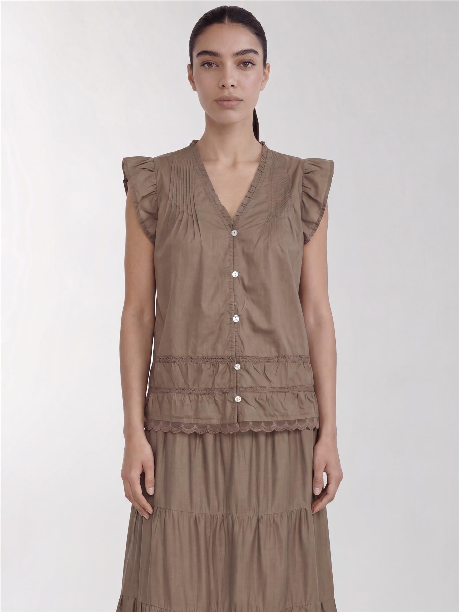 LR-ROSY 2 Blouse, Brown