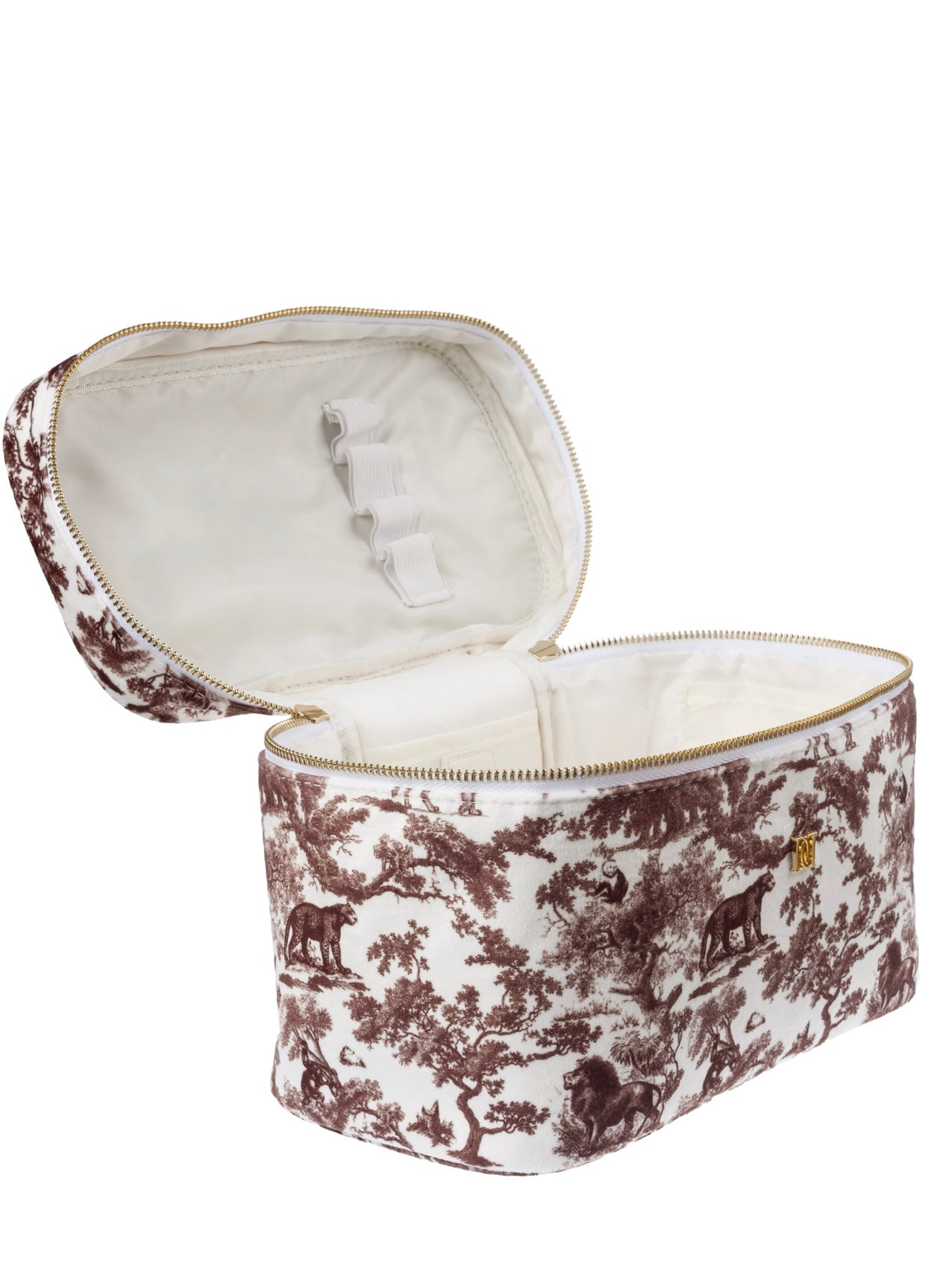 Velvet Vanity Bag Small, Brown Savannah