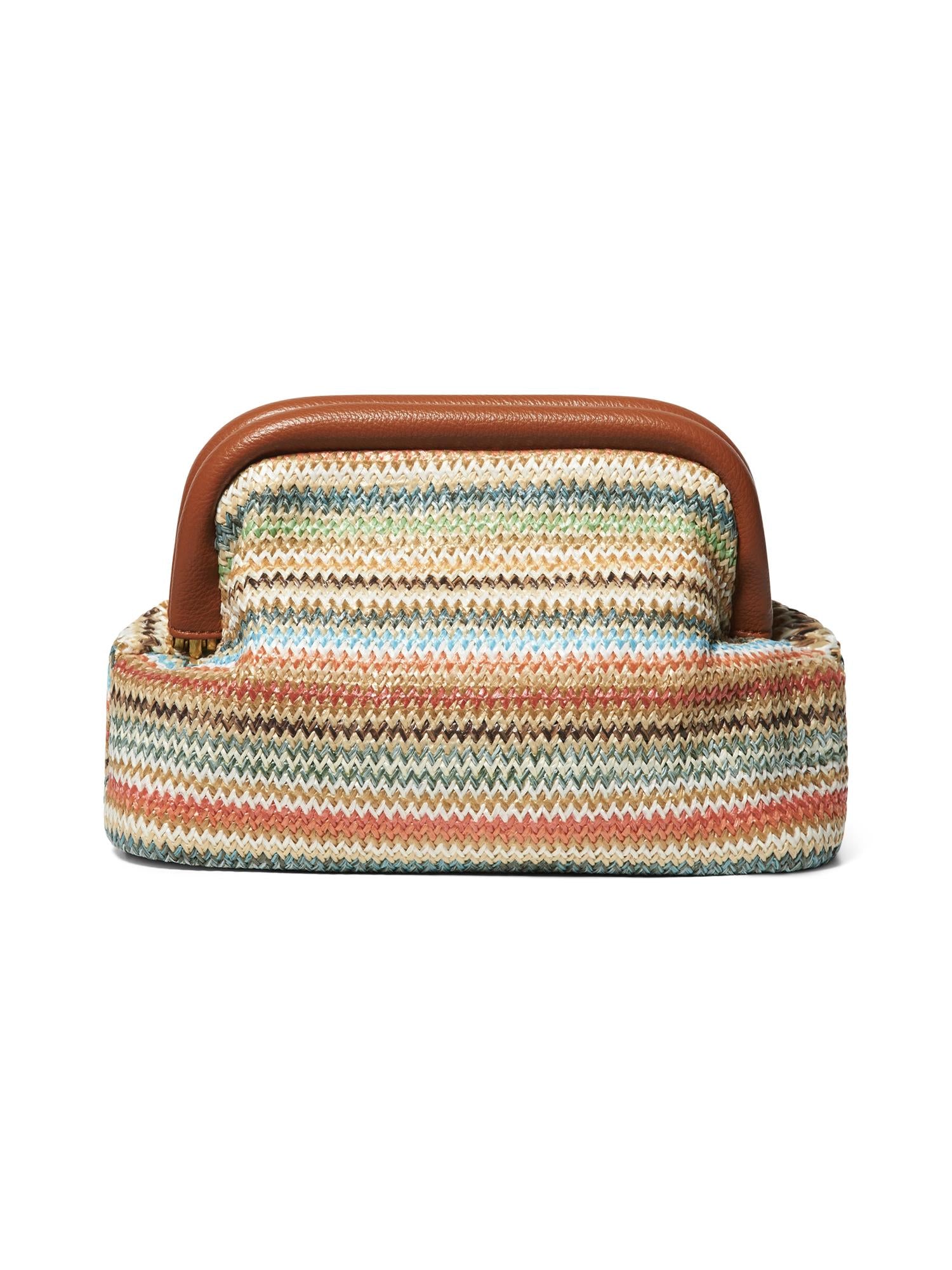 Raffia Clutch Stripe