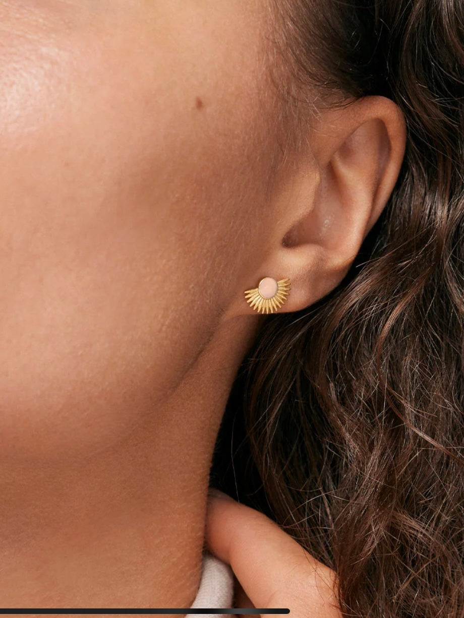Earring, Studs Soleil, Pale Peach
