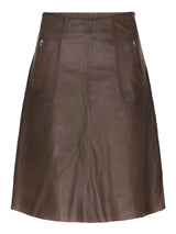 Skirt w/zip Pockets, Almond Brown