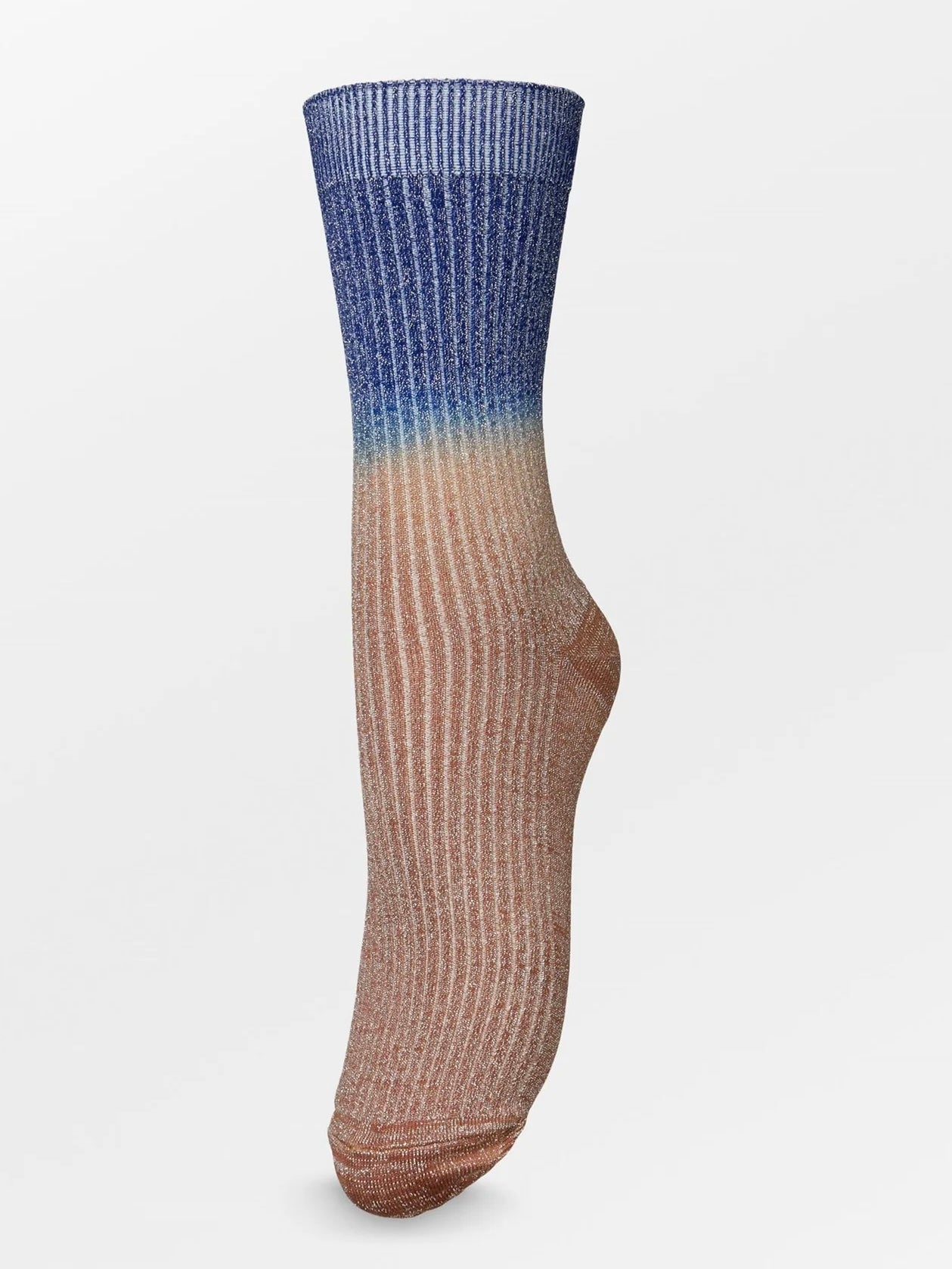 Gradiant Glitter Sock, Brown