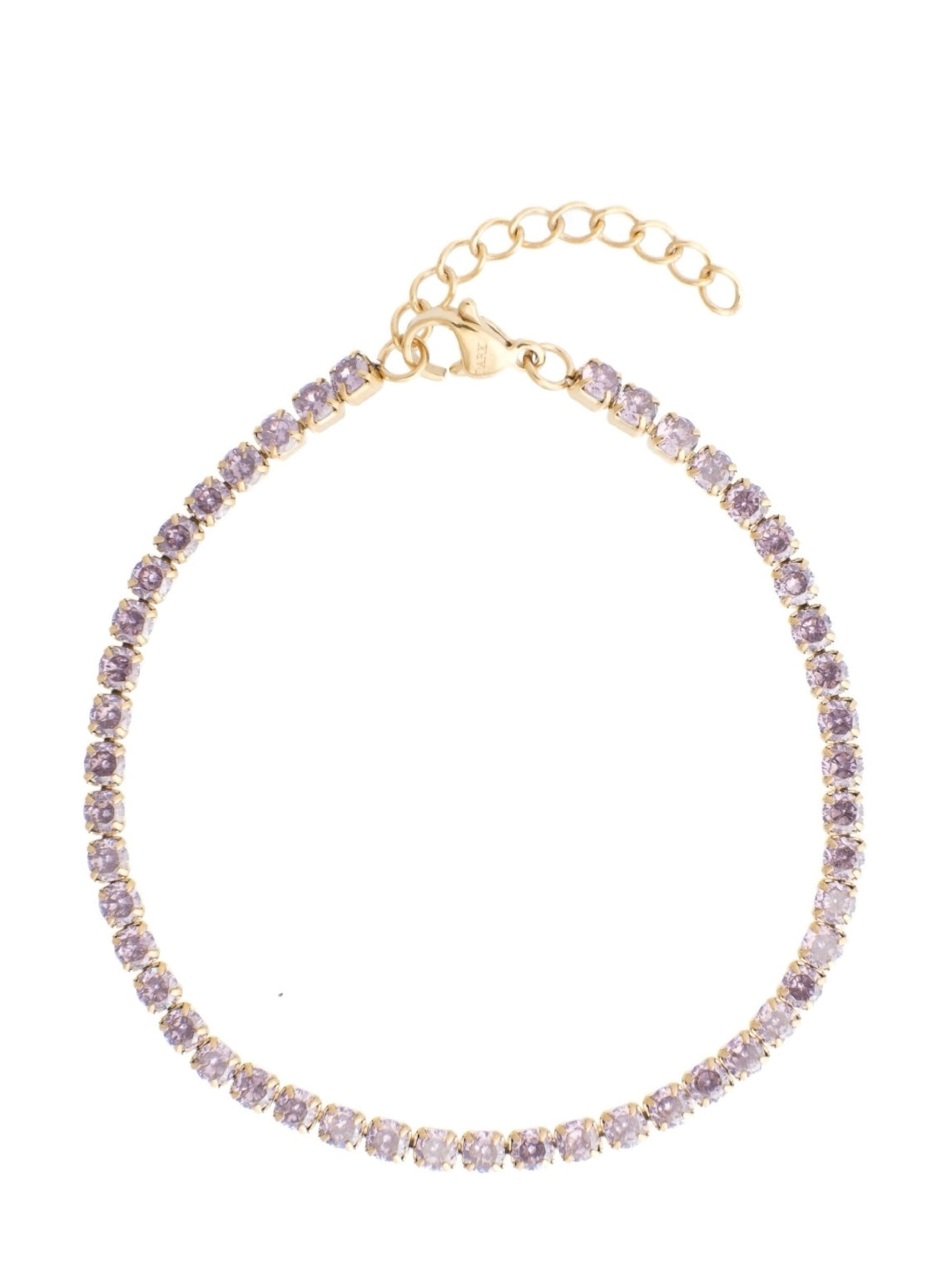 Tennis Chain Bracelet 3mm, Dusty Rose