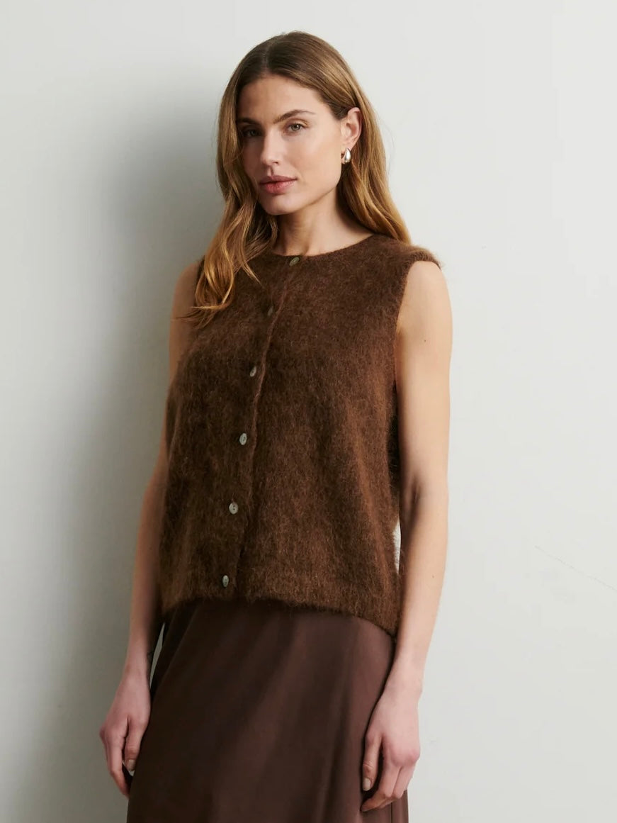Brook Knit Button Vest