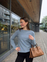 Pullover, longsleeve, boat neck