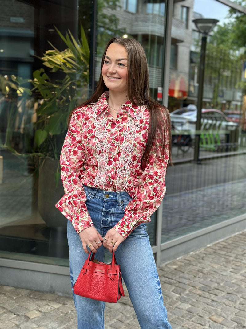 Cotton Slub Shirt, Poppy Field