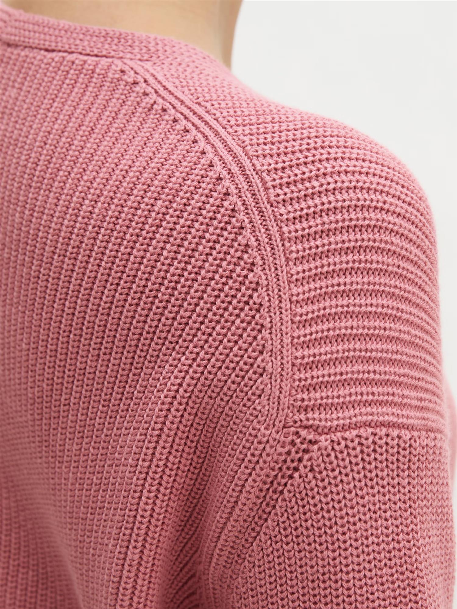 Pullover, V-Neck, Berry Rose