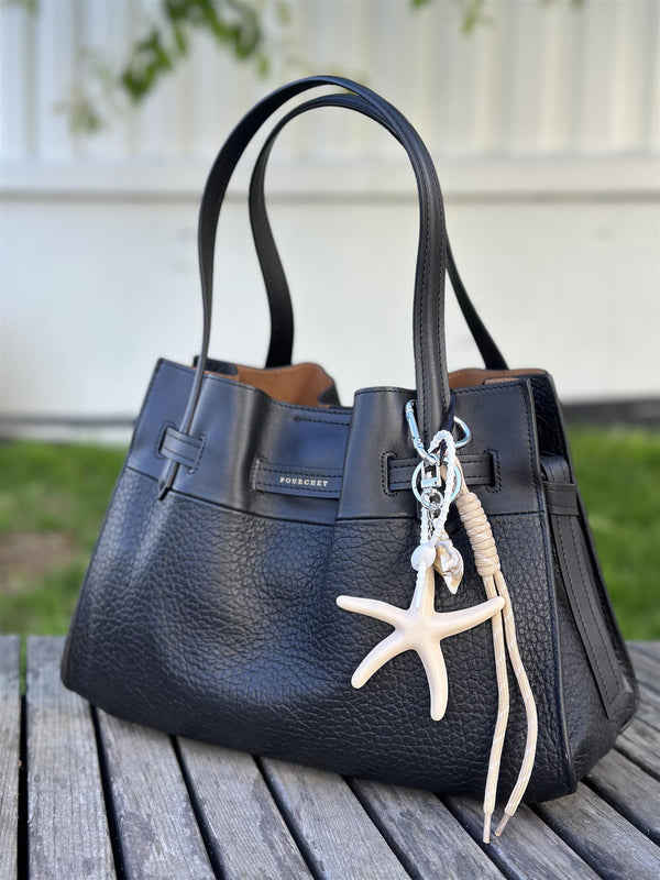 Bag Charm, Beige Starfish