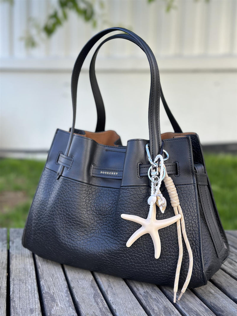 Bag Charm, Beige Starfish