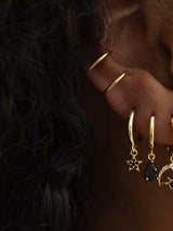 Elvira - Crystal Star Hoop Earrings