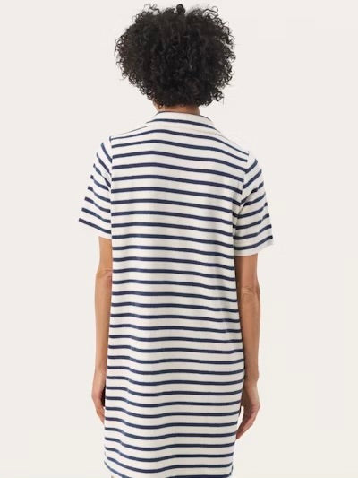 Rositta PW Dress, White/Blue