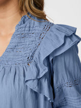 Mauri S Voile Blouse, Smoke Blue