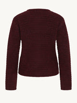 Casilda - Knit jacket, Burgunder