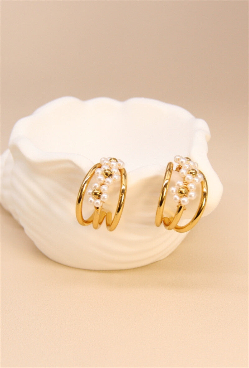 Earrings, Flower curls