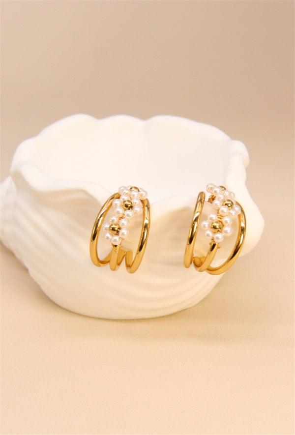 Earrings, Flower curls