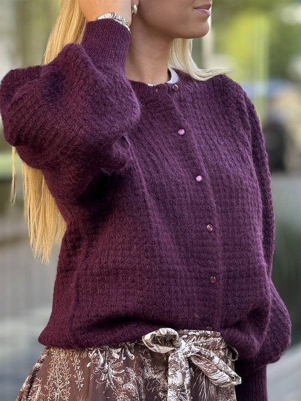 Sara Cardigan, Plum