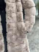 Fake Fur Jacket LONG, Sand