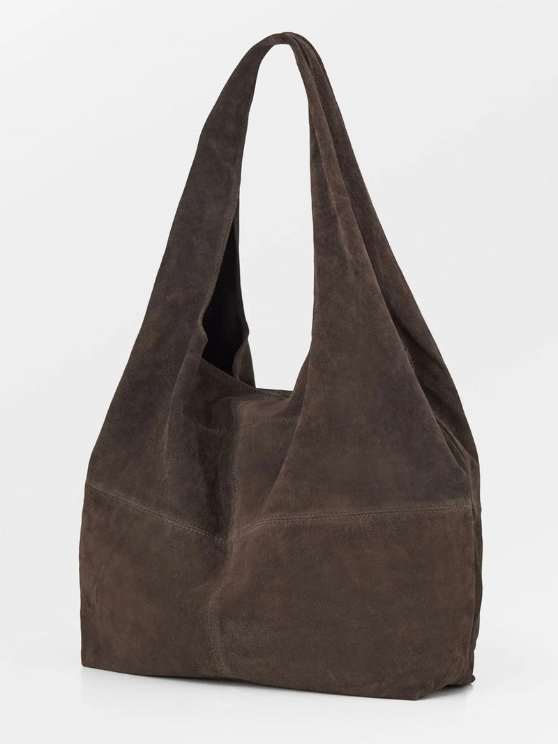 Suede Dalliea Bag, Hot Fudge