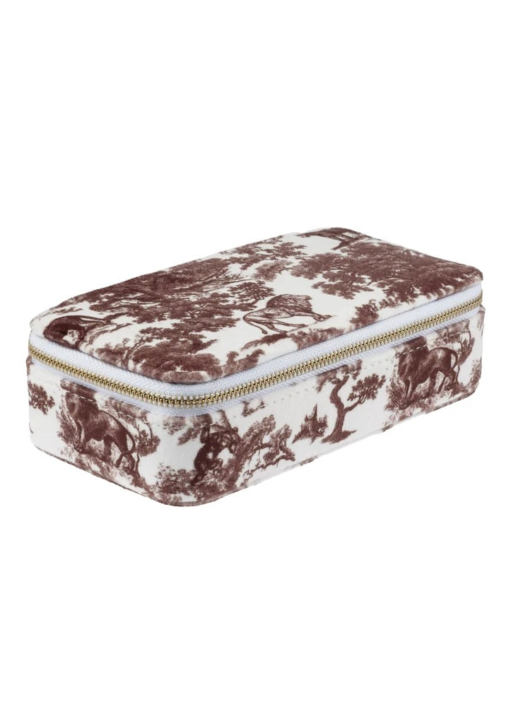 Velvet Jewellery Box, Brown Savannah
