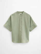 Blouse, boyfriend shape, kent collar