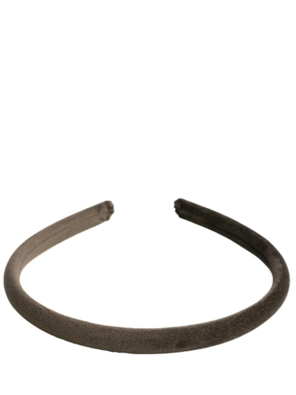 Velvet Hair Band Thin, Chocolate Brown