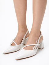 BIAMARALYN Strappy Bow Slingback Faux Leather