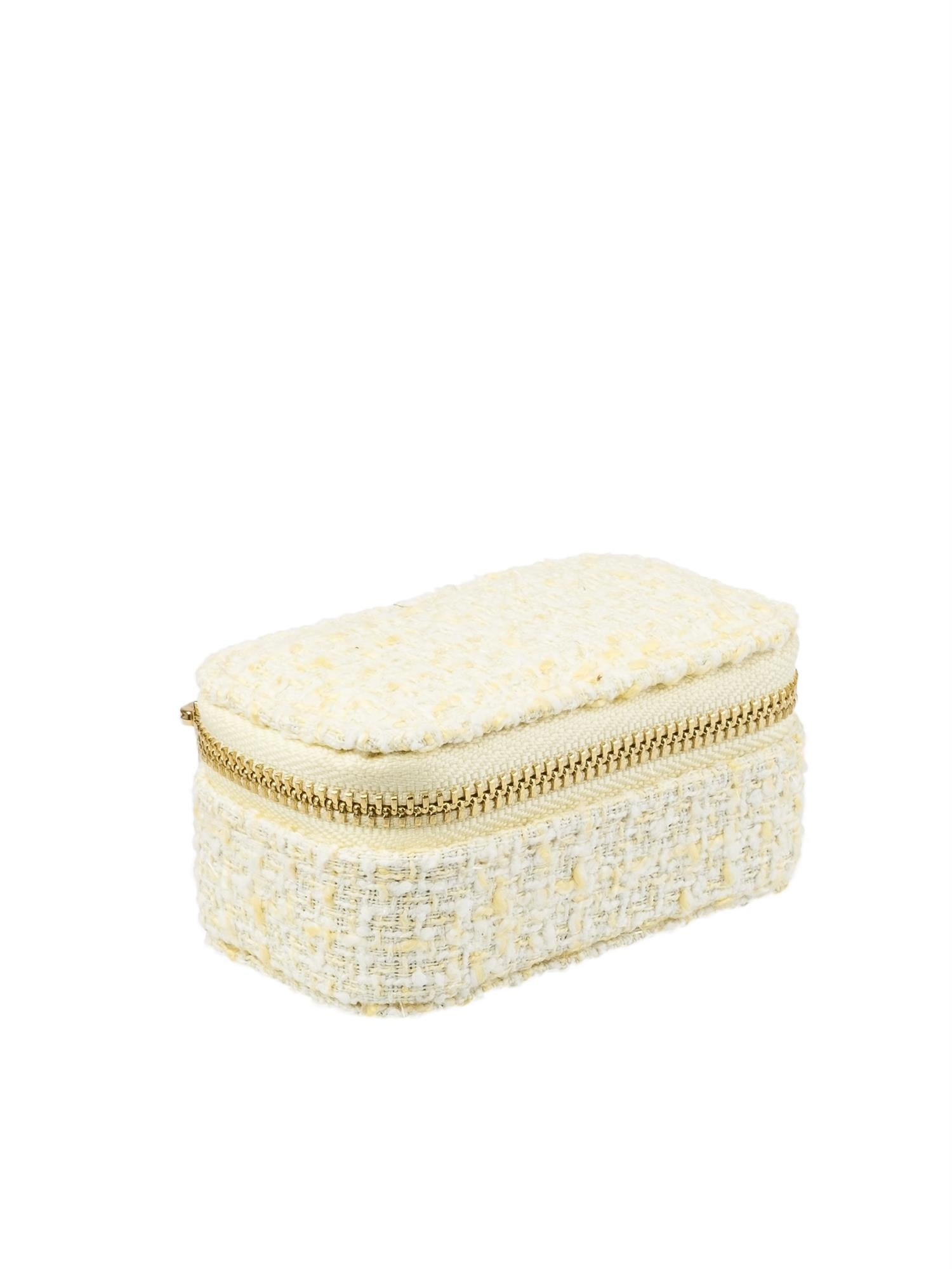 Tweed Jewellery Box Micro, Yellow