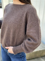 MALOU Pullover, Chocolate Melange