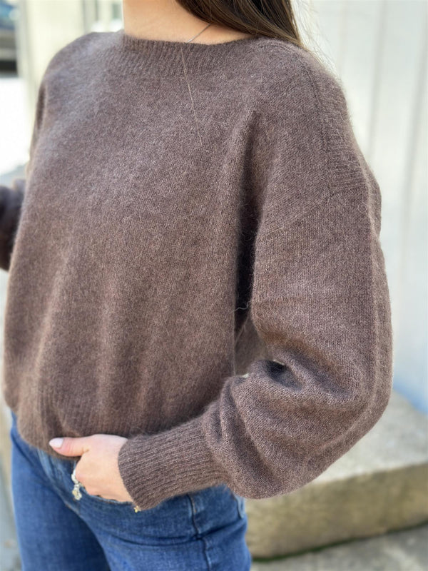MALOU Pullover, Chocolate Melange